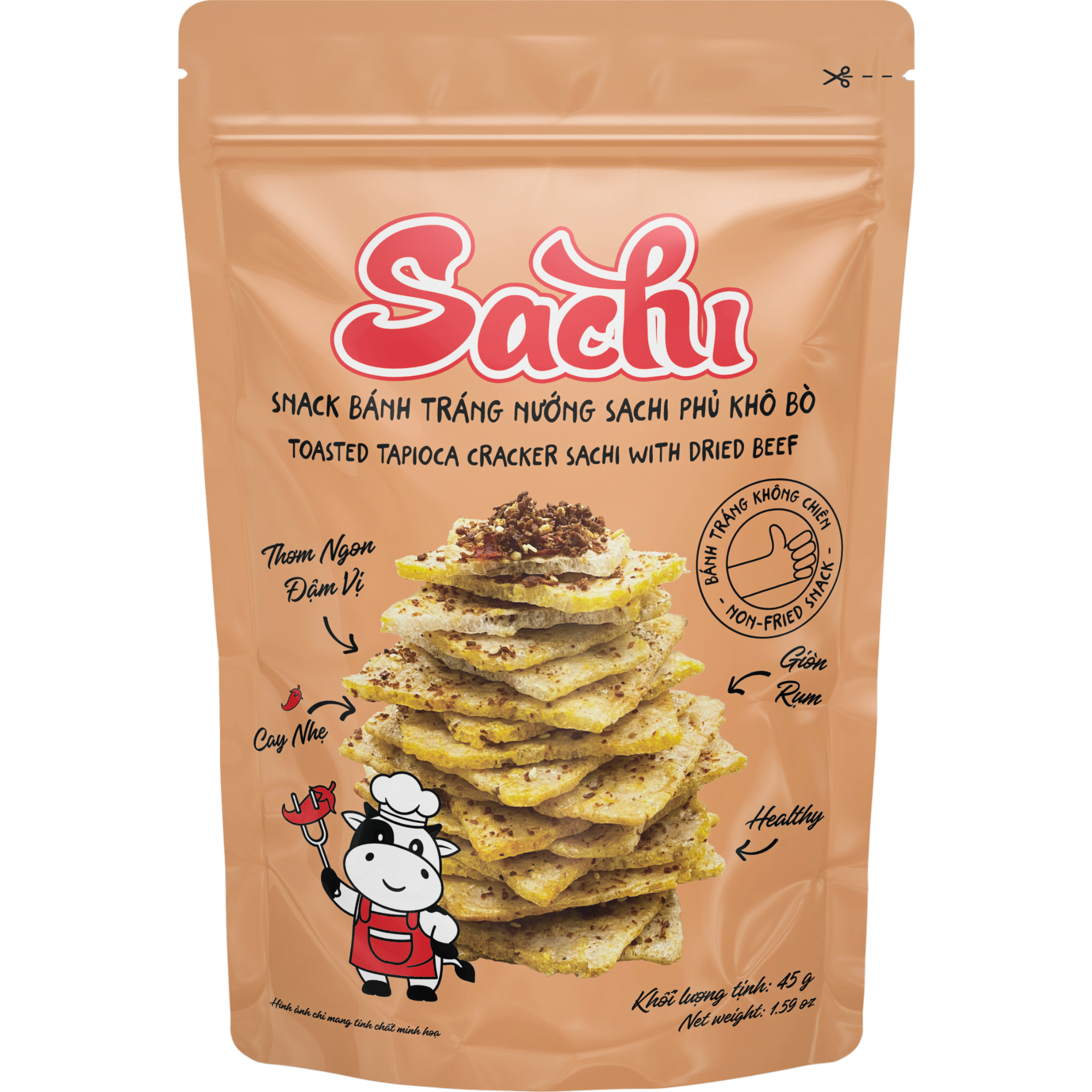 SACHI TOASTED TAPIOCA CRACKER WITH DRIED BEEF